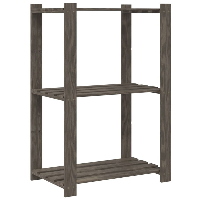 Geoffroy Steel Shelving Unit, Grey, 90cm H x 60cm W x 38cm D