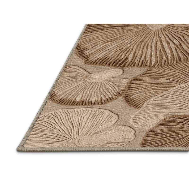  Tapis lavable lavande et huître, Rectangle 7 pi x 9 pi