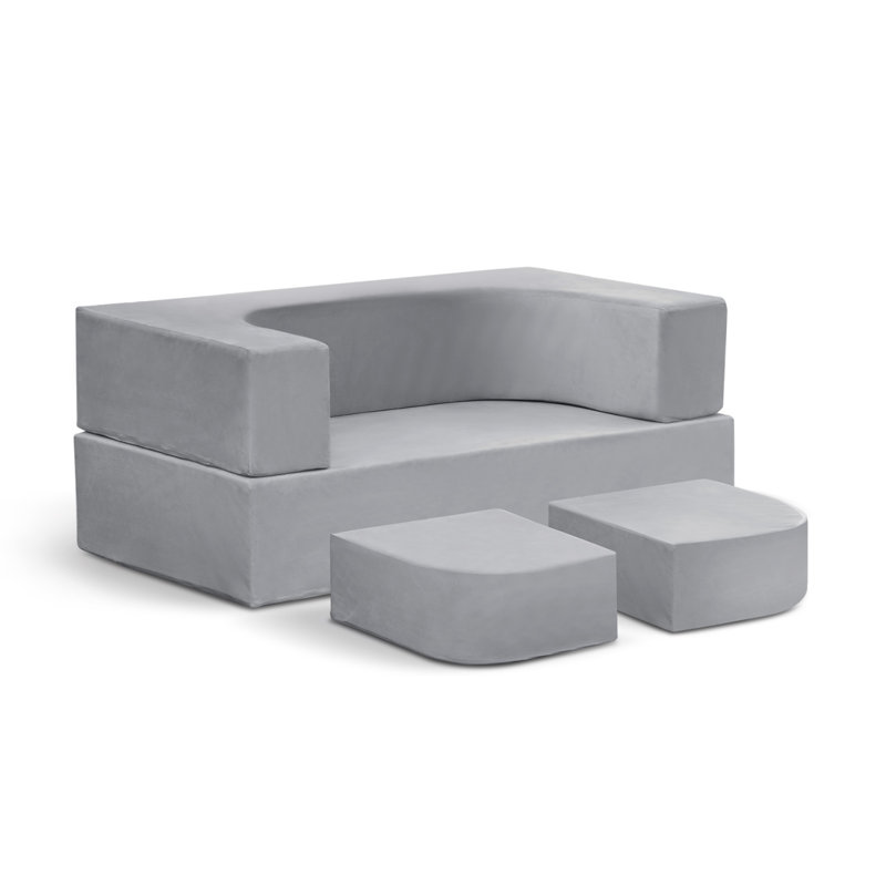 Canapé-lit pour enfants pour salle de jeux, Gris