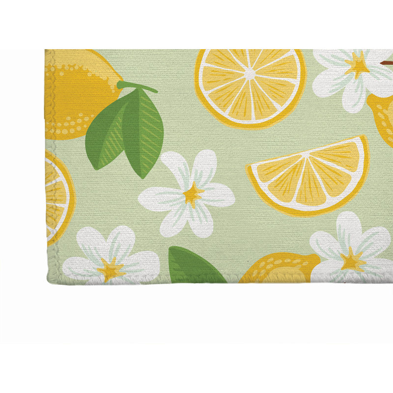 Paillasson Lemmie, Vert / Orange, L 24 po x L 36 po