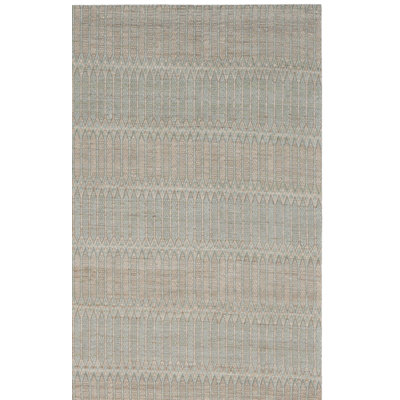 Tapis tissé à la main à motif géométrique bleu / or Ayat