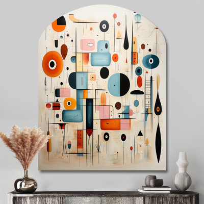 Noah - Art mural abstrait asymétrique en métal de style Mid-Century, sculpture murale en arche