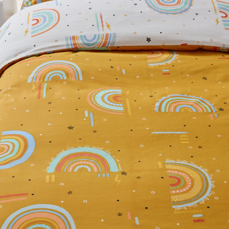 Semaj Cotton Geometric Shapes Duvet Cover Set with Pillowcases, 200 x 200cm Duvet Cover + 2 Pillowcases (50 x 75)