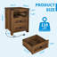 18" Nightstand & End Table With Charging Station & Open Shelf Storage  Bedside Modern Wood Bed Side-1003901276-1003311157