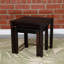 Ensemble de 2 tables gigognes en eucalyptus, espresso, durables et élégantes pour l'extérieur, peu encombrantes et polyvalentes