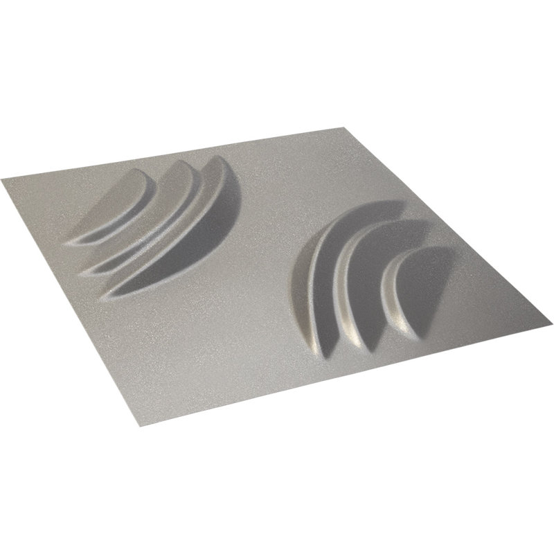 L 19 5/8 po x H 19 5/8 po Panneau mural décoratif 3D Artura EnduraWall, acier foncé métallique (couvre 2,67 pieds carrés)