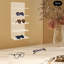 Support de lunettes de soleil 2 pièces, étagère à lunettes à 5 niveaux, support de lunettes de soleil mural, étagère à lunettes en acrylique transparent