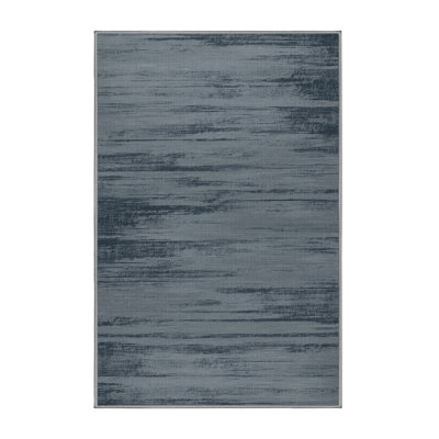 Machine Washable Abstract Gray Area Rug