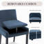 Chaise d'appoint rembourrée en velours côtelé Demarrion-1835431204