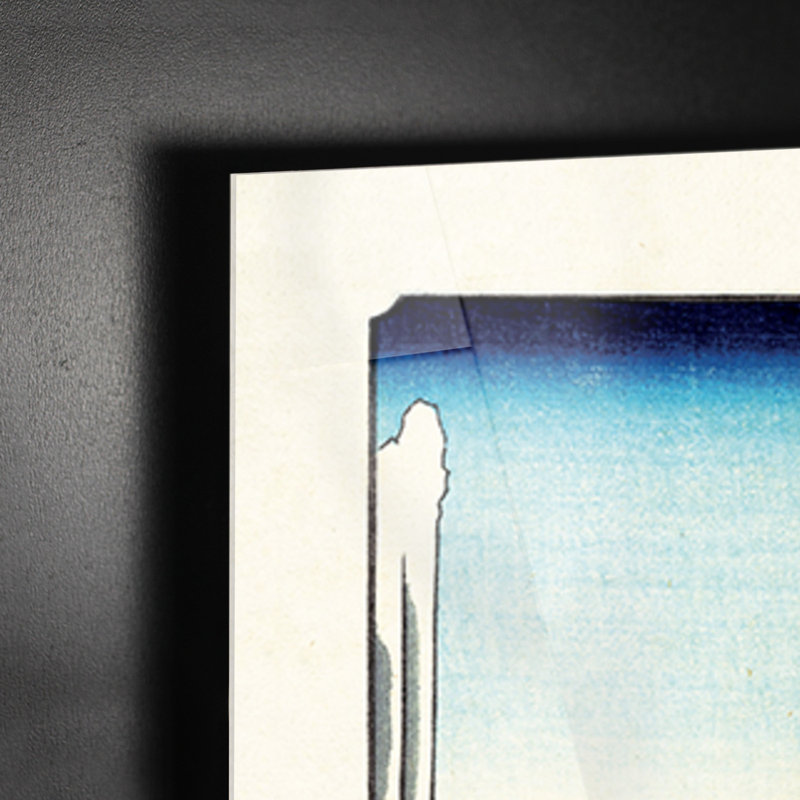 Riva Del Fiume by Utagawa Hiroshige - No Frame Painting on Glass, 140cm H x 100cm W