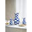Set Of 2 Small Blue And White Ceramic Vases, 6 Inch Bud Vases, Retro Chinoiserie Style, Handcrafted Plain Glazed Porcelain For Fresh Dried Silk Flower Decor, Side Table Living Room Bookshelf Accent