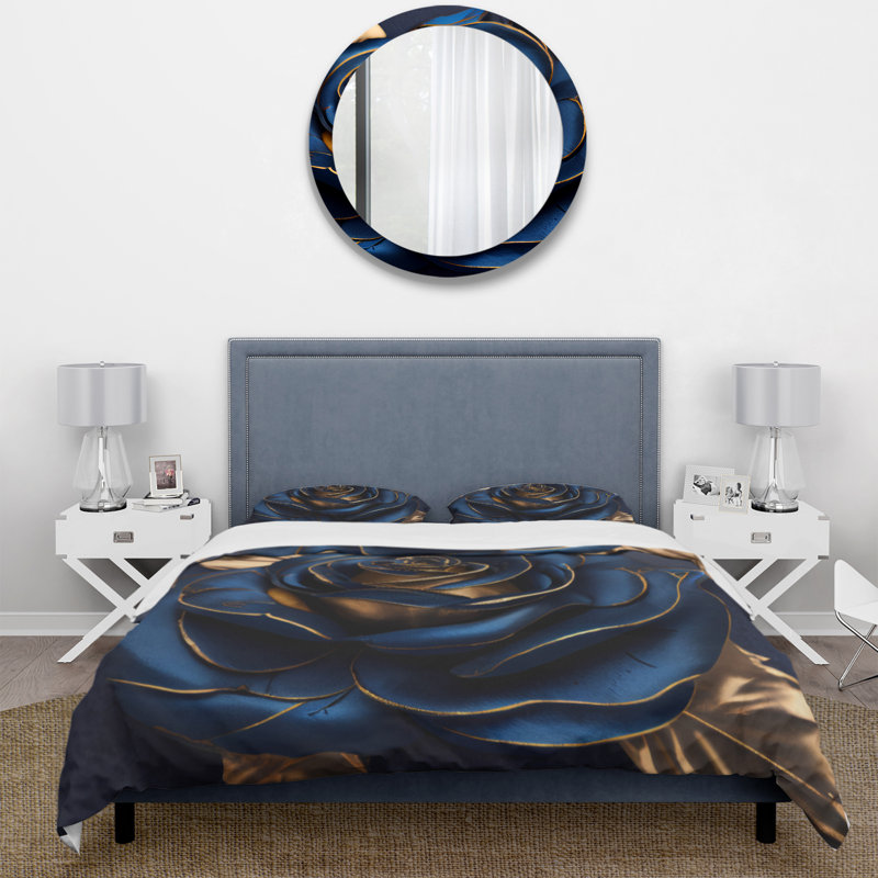 Ensemble de housse de couette Gilded Rose In Kings Blue BeddingMicrofiber / Polyester