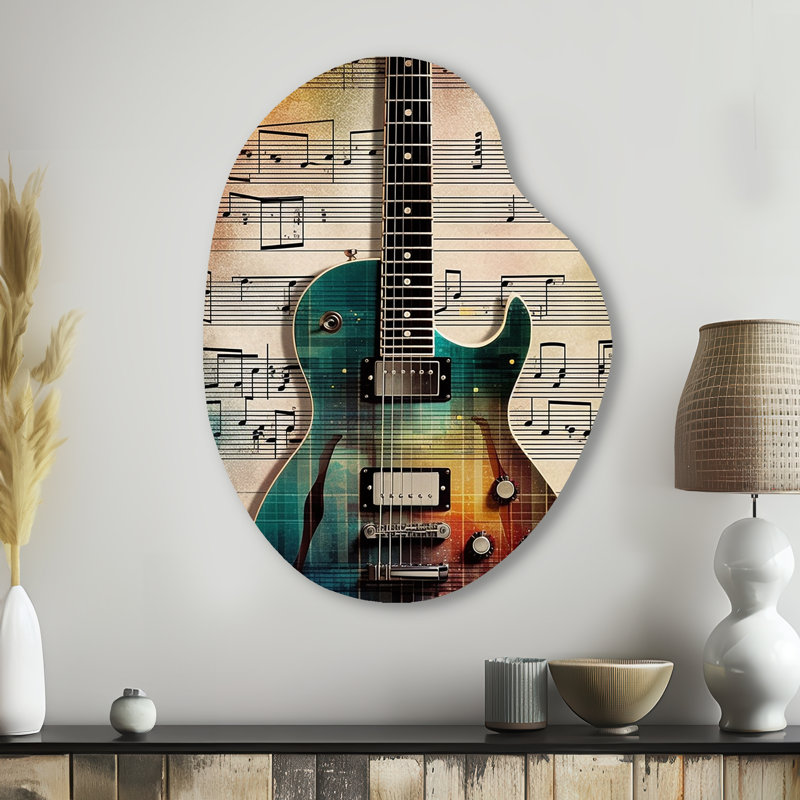 Reulet - Décoration murale irrégulière en forme de poire musicale, H 38 po x l 28 po