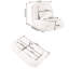 Moderne, confortable, ajustable, 5 positions, peu encombrant, coton haut dossier brun et élastique-198851117