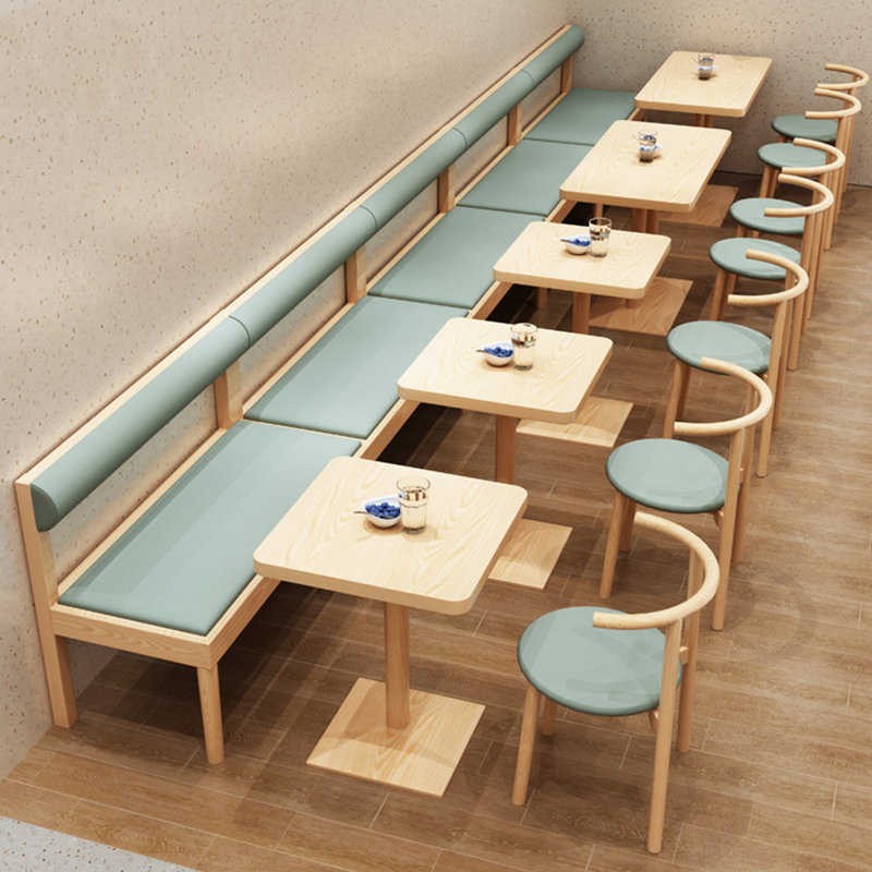 Ensemble de 2 bancs en bois massif pour salle à manger