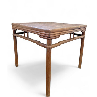 Table de salle à manger carrée antique de la fin du 19e siècle