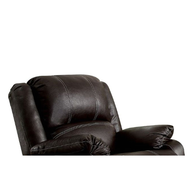 Fauteuil inclinable en cuir synthétique Zuriel, Brun