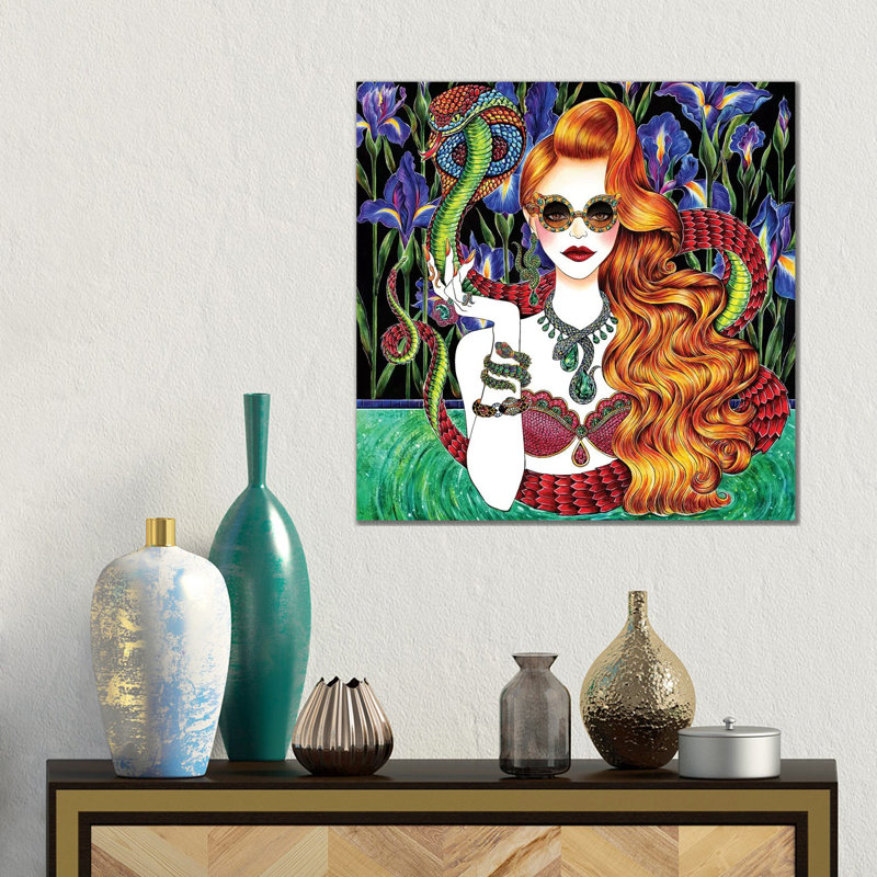Serpent by Sunny Gu - Gallery-Wrapped Canvas Giclée on Canvas, Canvas, 45.72 cm H x 45.72 cm W x 1.91 cm D