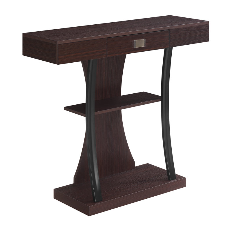 Amett 1 Drawer Console Table, Espresso, 34" H x 36" W x 12" D