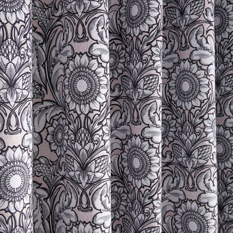 Romilly 100% Polyester Pair of Eyelet Curtains, 168cm Width x 137cm Drop