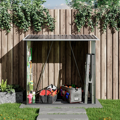 Bloxson 164cm W x 83cm D Metal Log Store