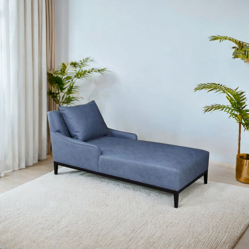 Chaise longue en similicuir Simple Fashion Leisure