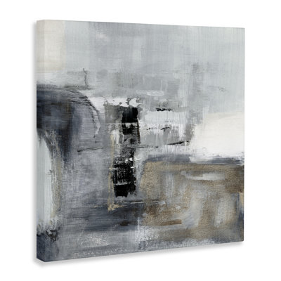 Toile abstraite monochrome Still Waters, conception par Susan Jill