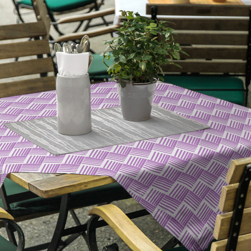 Rayures nattes classiques Nappe, Violet / Blanc