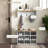 2-in-1 Coat Rack Shoe Bench Set, 9 Pair Shoe Storage Cabinet Rack with Hall Tree, Modern Entryway, Hallway, Mudroom, Bedroom Organizer