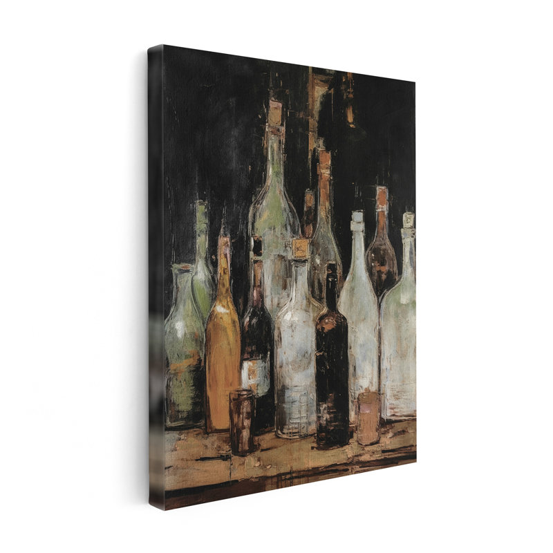 Bouteilles de vin, Unframed, Canvas, 12"H x 16"W