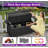 43 Gallon Large Storage Bench Outdoor, 800LBS Capacity Patio Seat with Foldable Cup Holders, HIPS Weatherproof Deck Box for Garden Cushions & Pool Toys, Backyard Furniture, Black-114480133