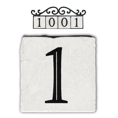 Numéro de maison de carrelage 4 po