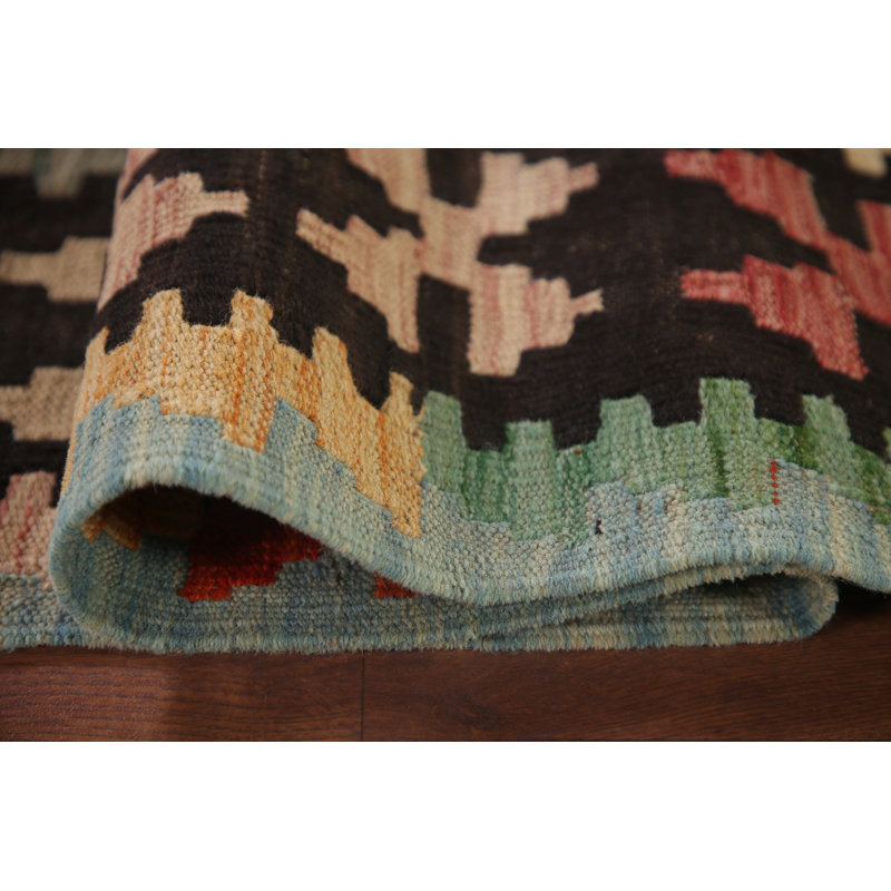 Tapis de marche réversible en laine Kilim 3 x 10