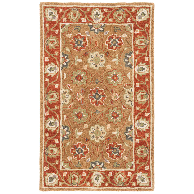Tapis oriental en laine touffeté à la main Hebron, Rectangle 12 pi x 15 pi