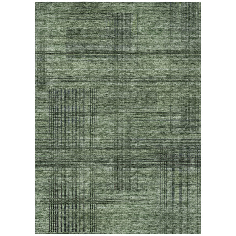 Tapis intérieur lavable rayé gris 3 pi x 5 pi