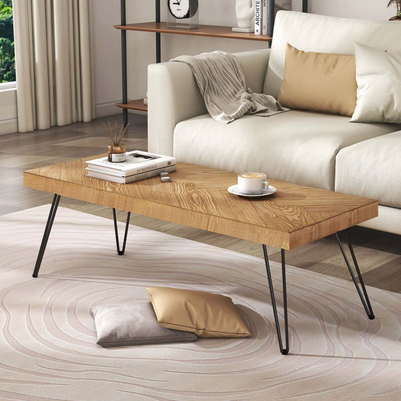 Table basse moderne, 43.3" L x 19.6" W x 2.7" D