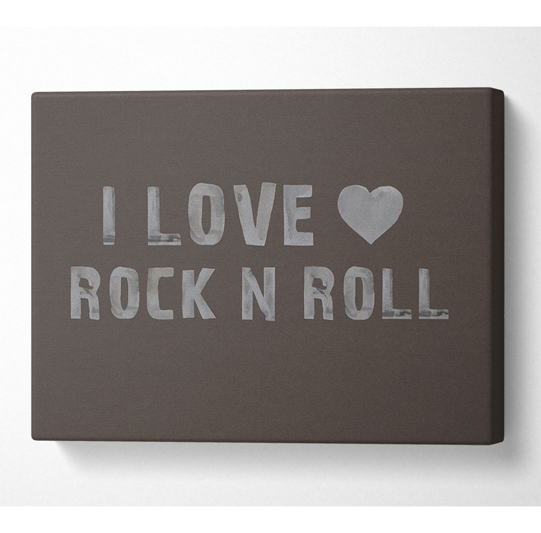 Musik-Zitat I Love Rock N Roll Chocolate - Leinwanddrucke