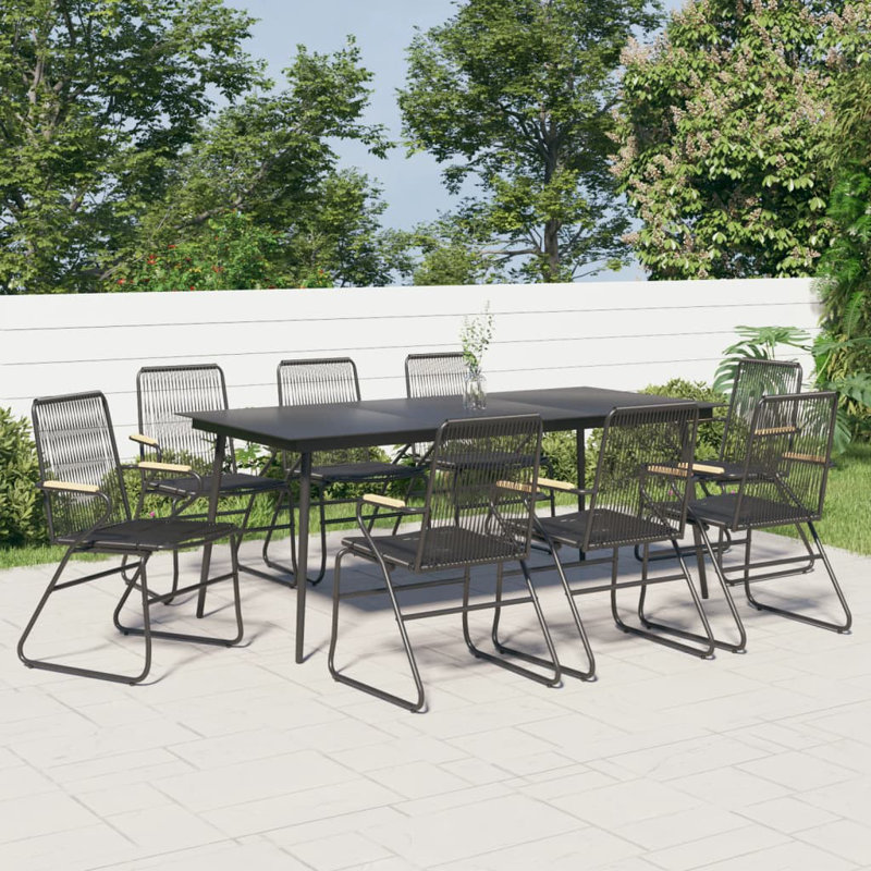 Ensemble repas d'extérieur rectangulaire Catarcio, L 78,7 po x l 39,4 po x H 29,1 po, 8