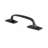 Black Wrought Iron Cabinet Handle 6" L Rust Resistant with Hardware