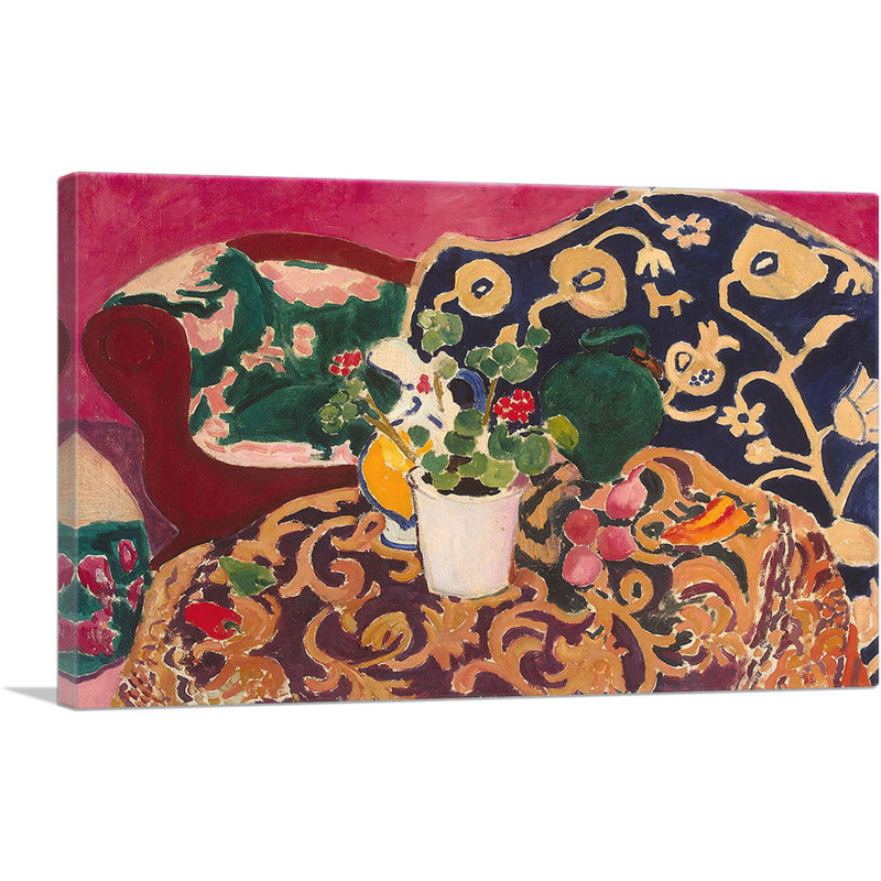 Reproduction d'art sur toile tendue, "espagnol nature morte 1910" par Henri Matisse, H 26 po x l 40 po x P 0,75 po