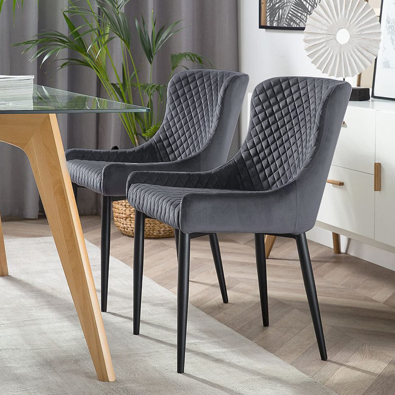 Amaty 49cm H Velvet Upholstered Side Chair