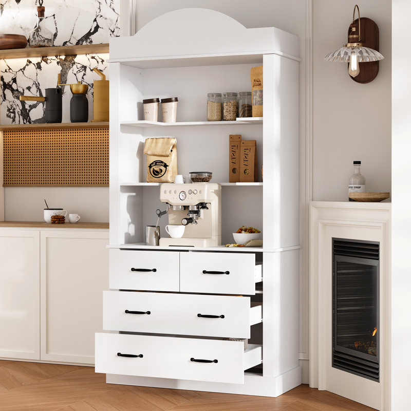 Élégante armoire de rangement blanche