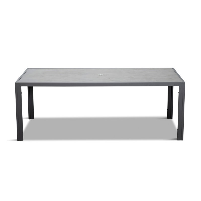 Staple Outdoor Dining Table, White, Concrete