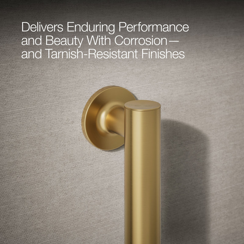 Purist® Grab Bar, 24"W, Vibrant Brushed Moderne Brass