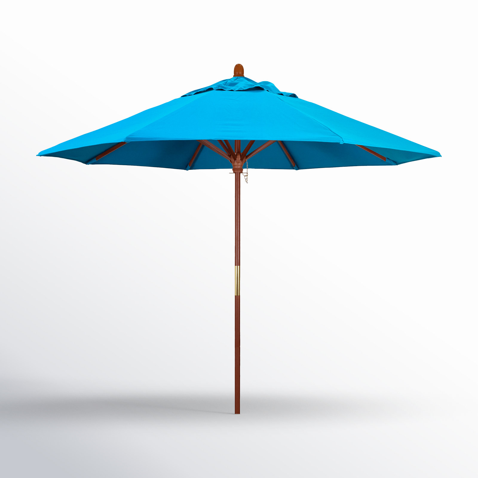 Manford 108'' Sunbrella® Outdoor Umbrella, Canvas Cyan Sunbrella® Canvas