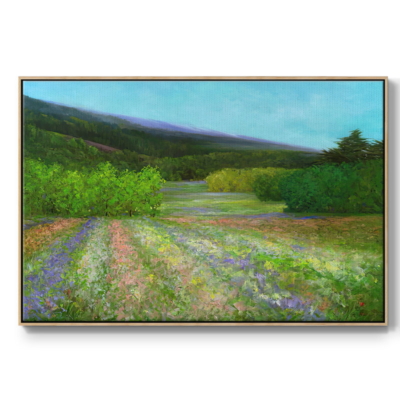 Printemps encadré sur toile, Naturel, H 27 po x l 41 po x P 2 po