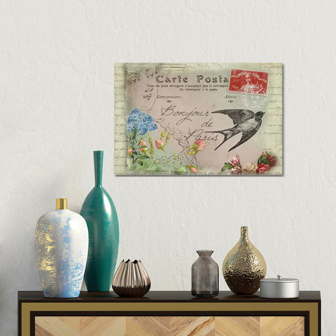 Parisian Postcard #3 by Rnob - Gallery-Wrapped Canvas Giclée on Canvas