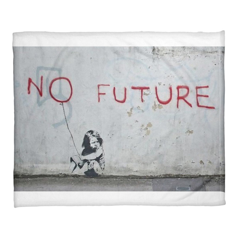 Banksy Sewn Throw Blanket, 30" W x 40" L