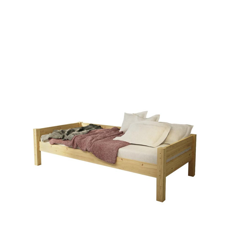 Fika EU Single - 90 X 200 Cm Solid Wood Bed, Natural