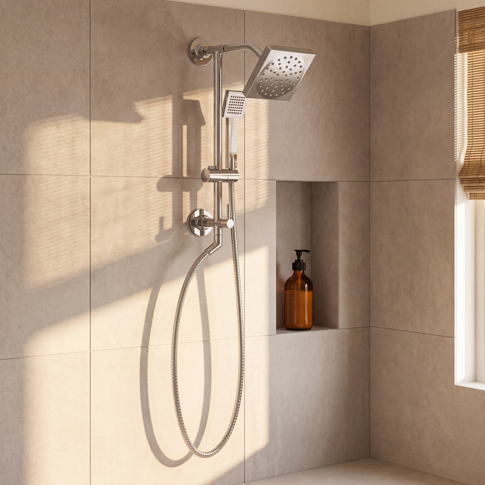 90 Degree Fixed Shower Head, Chrome